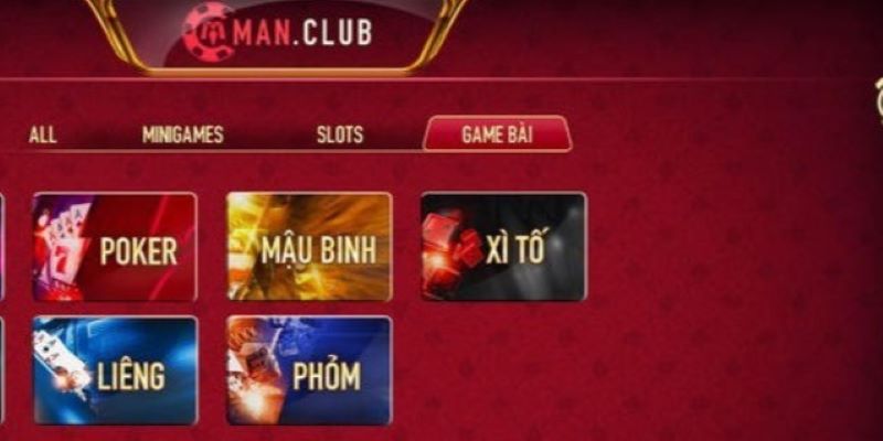 Manclub mobile: Trải nghiệm game bài đỉnh cao mọi lúc mọi nơi